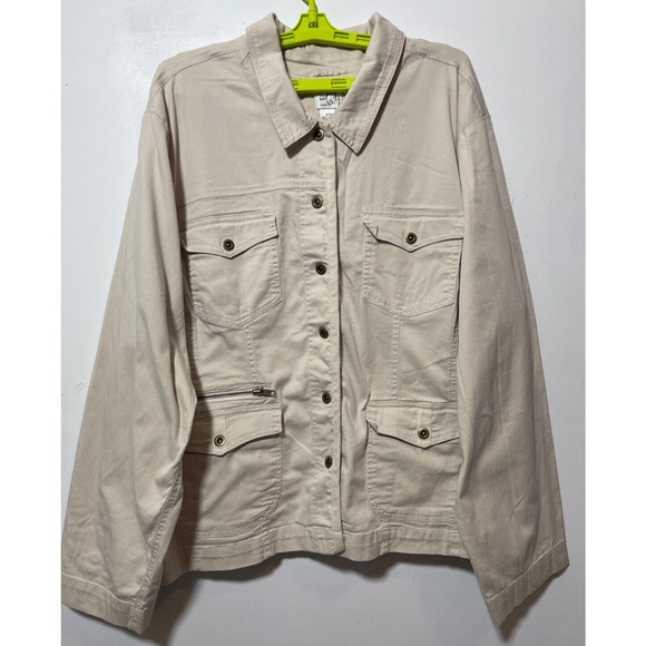 Woman's Stretch Jacket/Coat Beige 32W - Picture 1 of 8